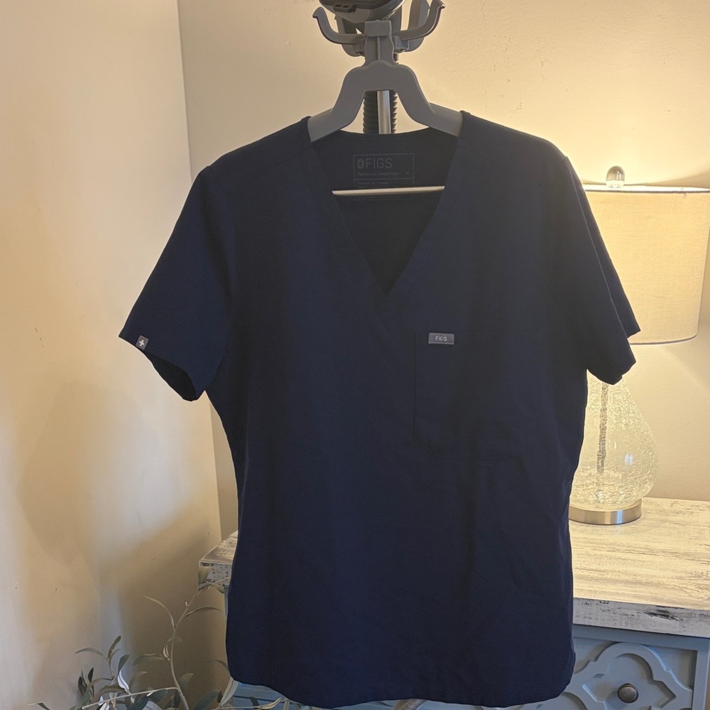 Figs navy Blue Scrub top technical collection